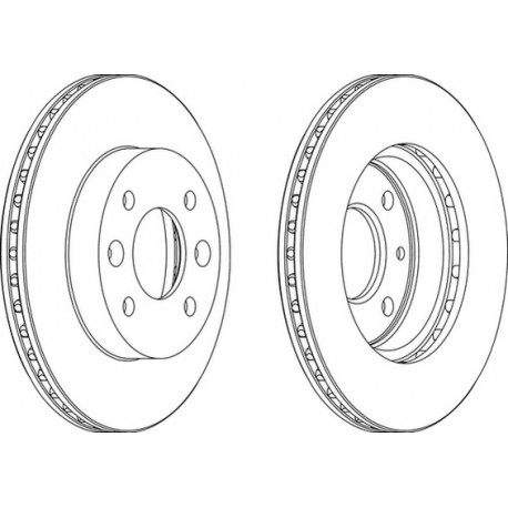 COPPIA DISCHI FRENO RENAULT 18 - 25 - ESPACE I - II  / 7700715412-7700715081-7700753321-7701201283-7701204283-7701204284