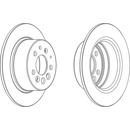 DISCHI FRENO POST. VOLVO V90 S90 240 260 740 760 780 940 940 II 960 / 12057424-1205782-12057824-1205884-270736-2707362-31262098