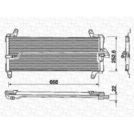 CONDENSATORE CLIMATIZZATORE FIAT BARCHETTA 1.8 16V ORIGINALE MAGNETI MARELLI BC129 - 46735394