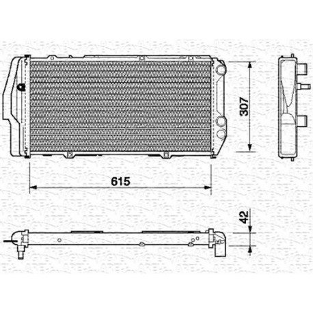 RADIATORE RAFFREDDAMENTO AUDI 100 200 ORIGINALE MAGNETI MARELLI BM403 - 443121251 - 447121251