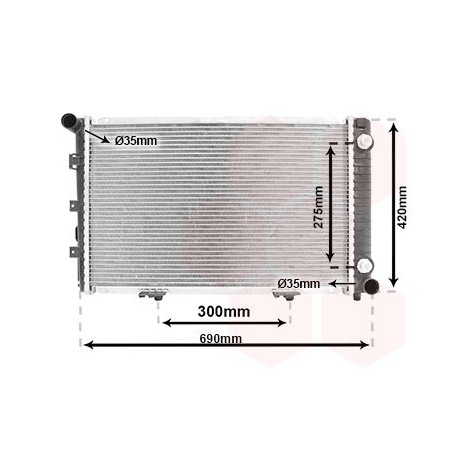 RADIATORE RAFFREDDAMENTO MERCEDES 190 W201 ORIGINALE MAGNETI MARELLI BM538 - A2015004103 - 2015004103 - A2015004203 - 2015004203